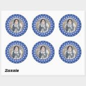 UW FOTO in een Snowflake Lijst sticker (Vel)
