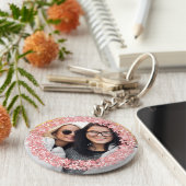 UW FOTO in een Vloeiende Wreater Lijst sleutelkete Sleutelhanger (Zijkant)