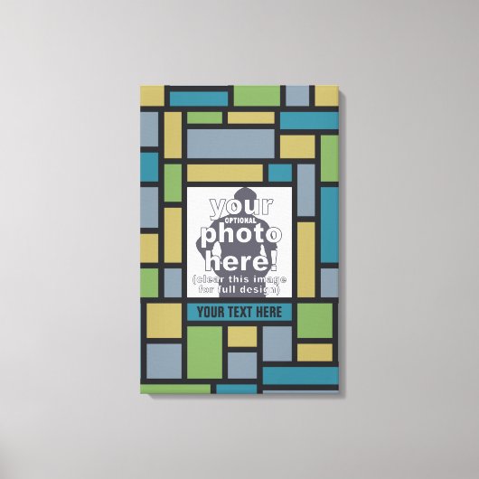 UW FOTO in Geometric Pattern aangepast canvas Afdruk (Voorkant)