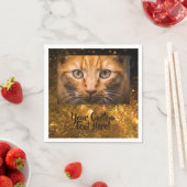 UW foto in Glitter aangepaste tekst papieren serve Servet (Insitu)