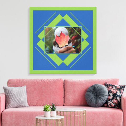 UW FOTO in het canvas Geometric Pattern Afdruk (Insitu (Woonkamer))