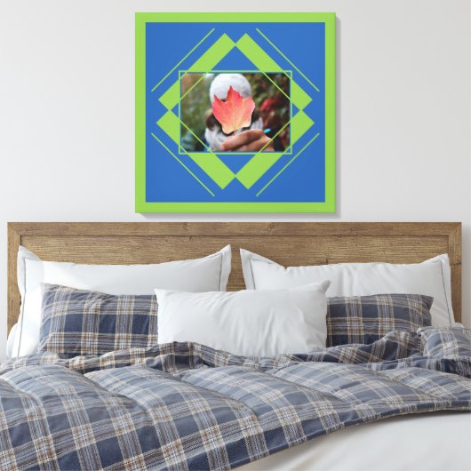 UW FOTO in het canvas Geometric Pattern Afdruk (Insitu (Slaapkamer))