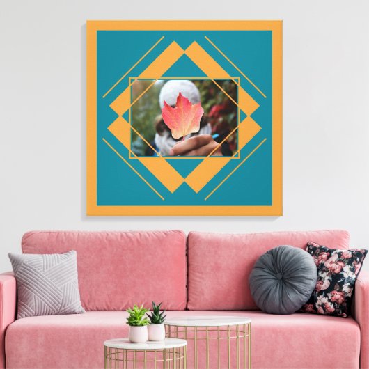 UW FOTO in het canvas Geometric Pattern Afdruk (Insitu (Woonkamer))