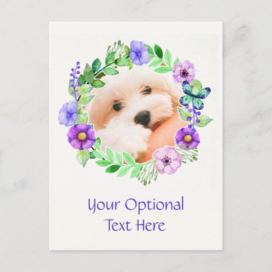 Uw Foto in het Vloeiende Aangepaste briefkaart van (Voorkant)