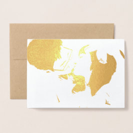 Uw foto in Real Gold Foil Wedding Invitations Folie Kaarten