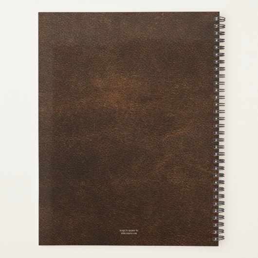 Uw foto Industriële Metallic Steampunk Planner (Achterkant)