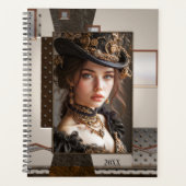 Uw foto Industriële Metallic Steampunk Planner (Voorkant)