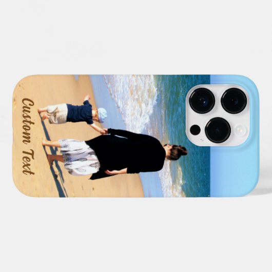 Uw foto iPhone Case aangepaste tekst gepersonalise (Achterkant (horizontaal))