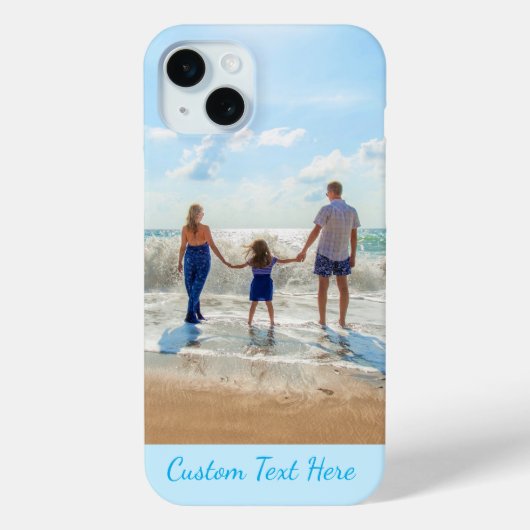 Uw foto iPhone Case Gift met aangepaste tekst (Achterkant)