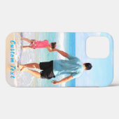 Uw foto iPhone hoesje met aangepaste tekst (Achterkant (horizontaal))