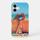 Uw foto iPhone hoesje met aangepaste tekst iPhone 16 Hoesje (Achterkant)