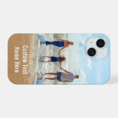 Uw foto iPhone hoesje met aangepaste tekstnaam iPhone 15 Case (Achterkant horizontaal)
