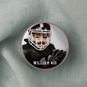 Uw foto is aangepast Football voor uw sport, maar Ronde Button 7,6 Cm