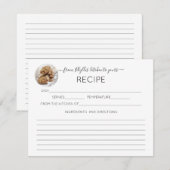 Uw foto Jouw naam kalligrafie recept Kaart (Voorkant / Achterkant)