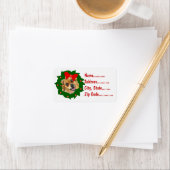 Uw foto Kerst krans retour adreslabels Etiket (Insitu)