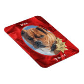 Uw foto: Kerst Rood Ovaal Afbeelding Lijst Magneet (Rechterzijde)