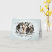 UW FOTO-kerstavond en bessen Kaart (Gele Bloem)