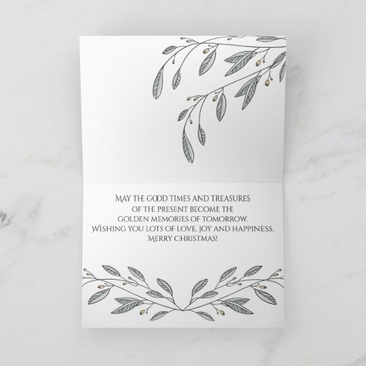 UW FOTO-kerstavond en bessen Kaart (Binnen)