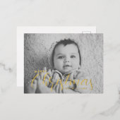 Uw foto-kerstkaart | Vroegere Folie met kerstmis Folie Feestdagen Briefkaart (Voorkant / Achterkant)