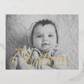 Uw foto-kerstkaart | Vroegere Folie met kerstmis Folie Feestdagen Briefkaart (Voorkant)