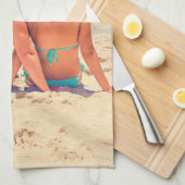 Uw foto keukenhanddoek met aangepaste tekst (Quarter Fold)