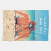 Uw foto keukenhanddoek met aangepaste tekst (Horizontaal)