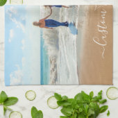 Uw foto keukenhanddoek met aangepaste tekst (Gevouwen)
