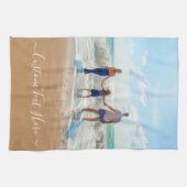 Uw foto keukenhanddoek met aangepaste tekst (Horizontaal)