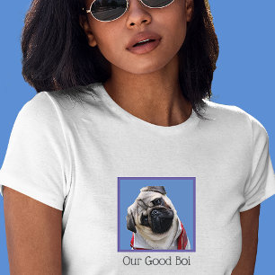 UW foto Kleur Maat Tekst Hond Pug Puppy Gezicht Ma T-shirt