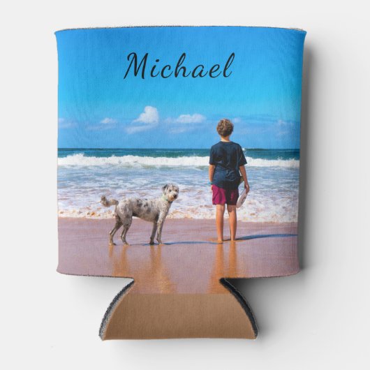 Uw Foto Koelbox Custom met Tekst Blikjeskoeler (Voorkant)