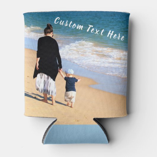 Uw foto Koelbox met aangepaste tekst Blikjeskoeler (Voorkant)