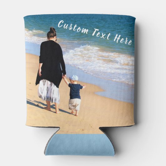 Uw foto Koelbox met aangepaste tekst Blikjeskoeler (Achterkant)