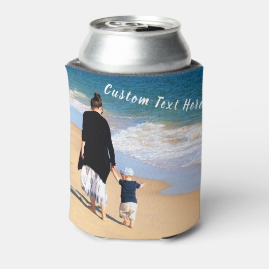 Uw foto Koelbox met aangepaste tekst Blikjeskoeler (Blikje Achterkant)