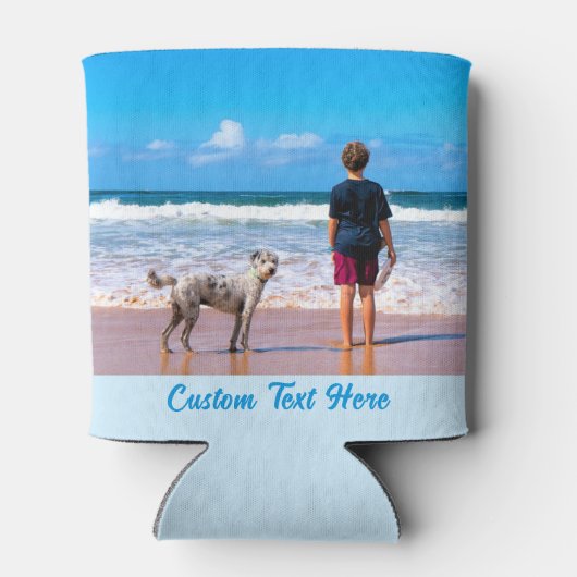 Uw foto Koelbox met aangepaste tekst Blikjeskoeler (Achterkant)