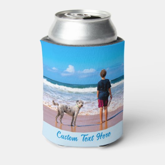 Uw foto Koelbox met aangepaste tekst Blikjeskoeler (Blikje Achterkant)