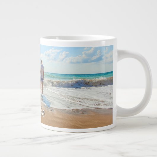 Uw Foto Koffie Mok Gift met aangepaste naam (Rechts)