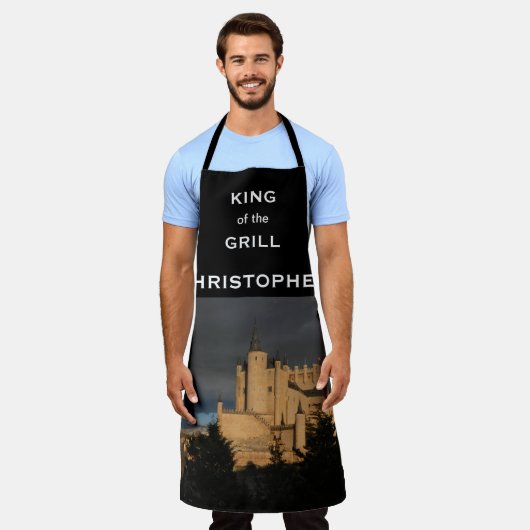 Uw foto, Koning van de Grill, Naam Schort (Gedragen)