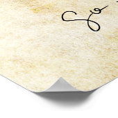 Uw foto-koraal Damask Gold-zitkaart Poster (Hoek)