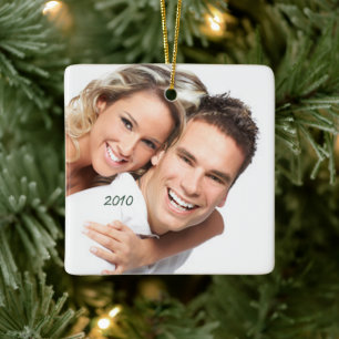 Uw foto Kroonluchter & Vogels op Blooming Branch Keramisch Ornament