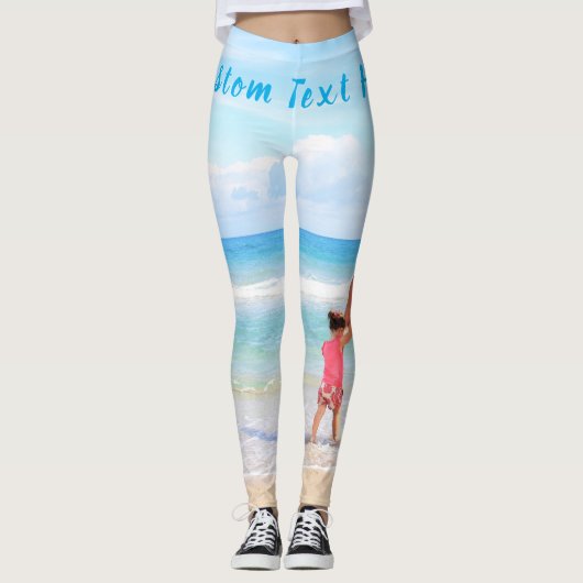 Uw foto-Leggings met aangepaste tekst gepersonalis Leggings (Voorkant)