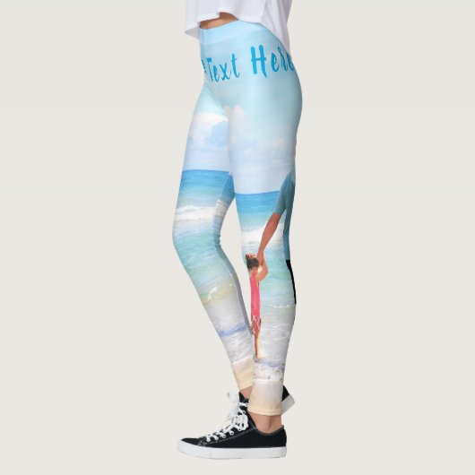 Uw foto-Leggings met aangepaste tekst gepersonalis Leggings (Links)