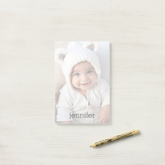 Uw foto licht automatisch op achtergrond post-it® notes (Op bureau)