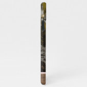 Uw foto Liefde Hart Op Woodgrain Patroon iPhone Hoesje (Rechterkant)