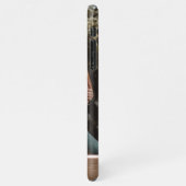 Uw foto Liefde Hart Op Woodgrain Patroon iPhone Hoesje (Linkerkant)