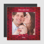Uw foto | Lijst dieprood getextureerd Afbeelding (Voorkant / Achterkant)