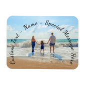 Uw foto magneet cadeau met aangepaste tekst (Horizontaal)