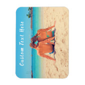 Uw foto magneet cadeau met aangepaste tekst naam (Verticaal)