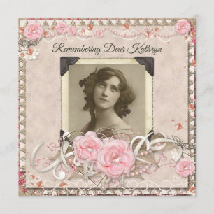 Uw foto-memoriedienst Rozen Lace Angels Pareltjes Kaart