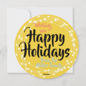 Uw Foto met Bundels van Witte Lichten Feestdagenkaart (Achterkant)