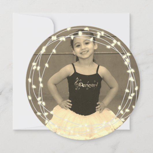 Uw Foto met Bundels van Witte Lichten Feestdagenkaart (Voorkant)